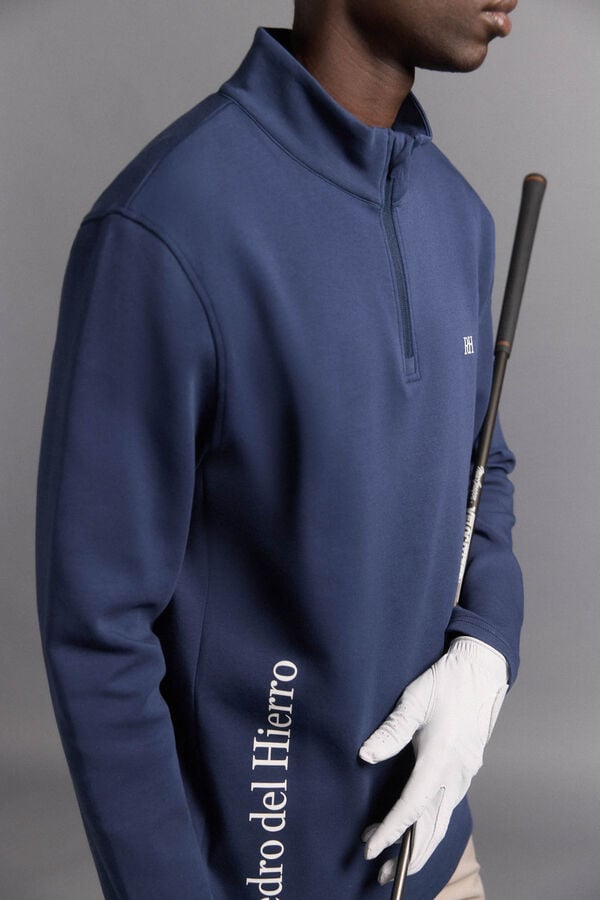 Pedro del Hierro Golf zip-up zip fastening Blue