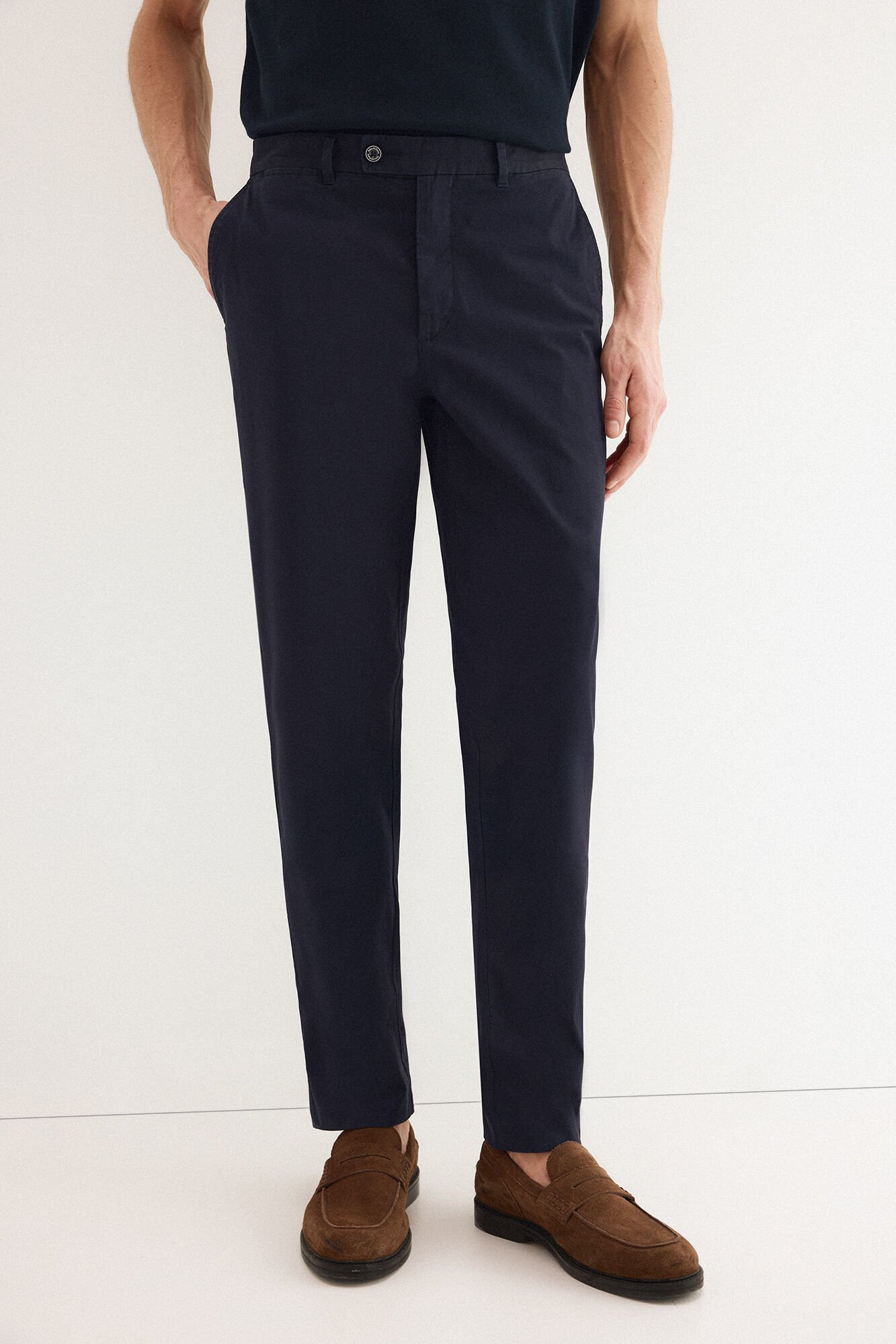 Pedro del Hierro Structured slim fit chinos