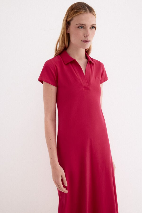 Pedro del Hierro Vestido gola polo Rosa