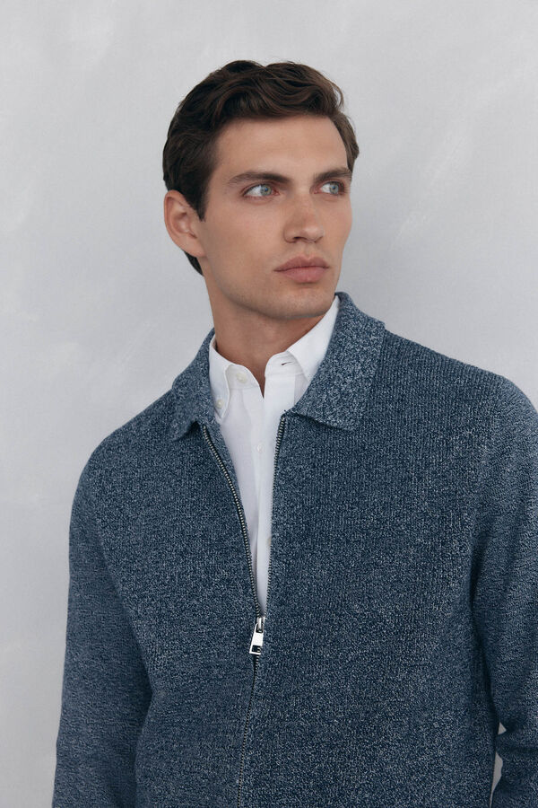 Pedro del Hierro Twisted zip zip fastening Blue