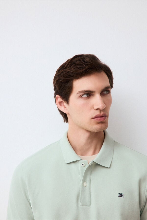 Pedro del Hierro Piqu&eacute; slim fit polo shirt Blue