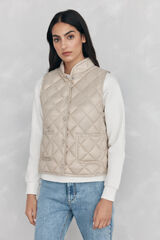 Pedro del Hierro Quilted gilet Beige