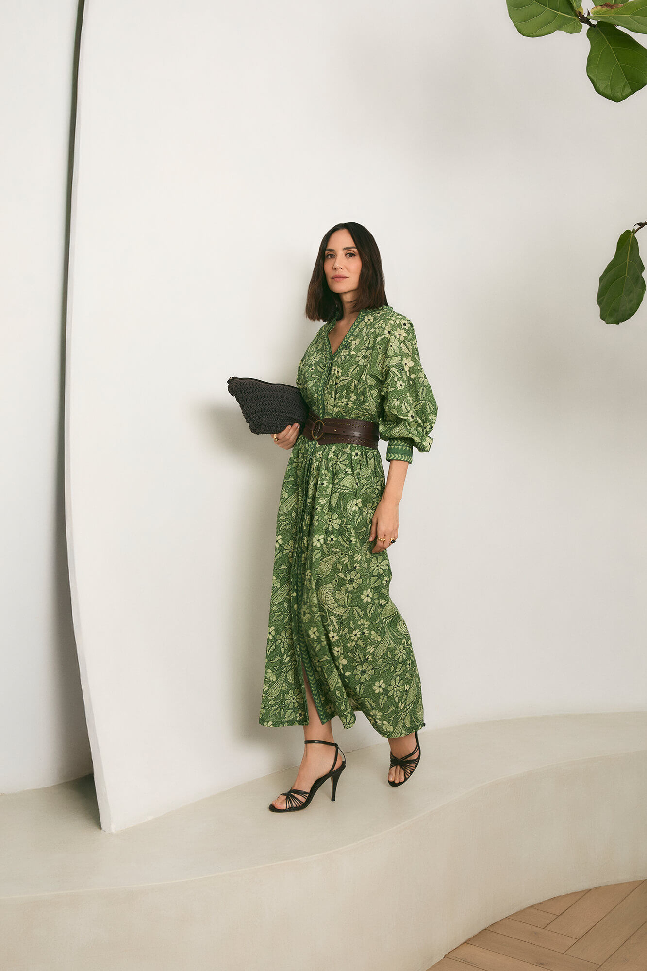 TFP by Tamara Falc&oacute; Vestido camiseiro estampado