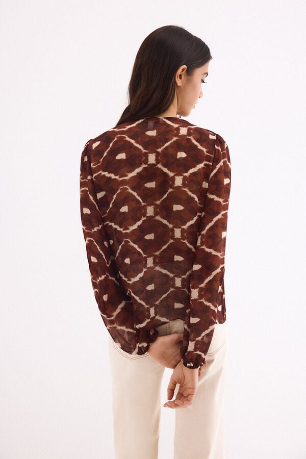 Pedro del Hierro Print blouse Brown