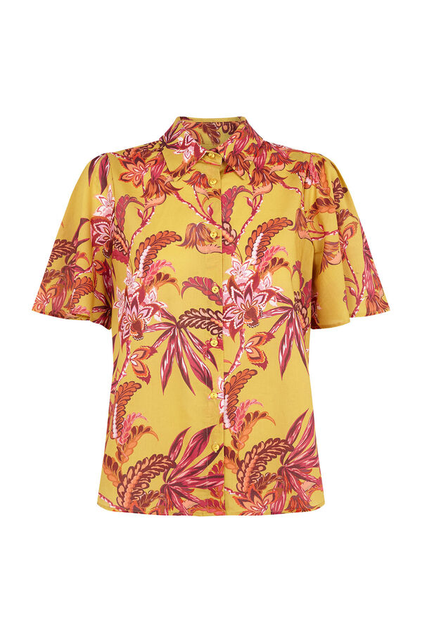 Pedro del Hierro Printed short sleeve shirt Yellow