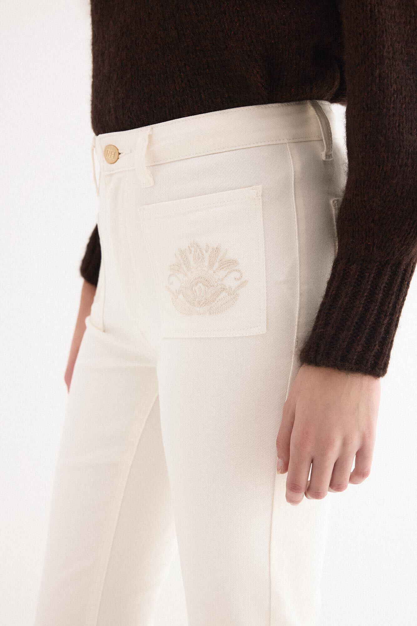 Pedro del Hierro Flare cropped jeans