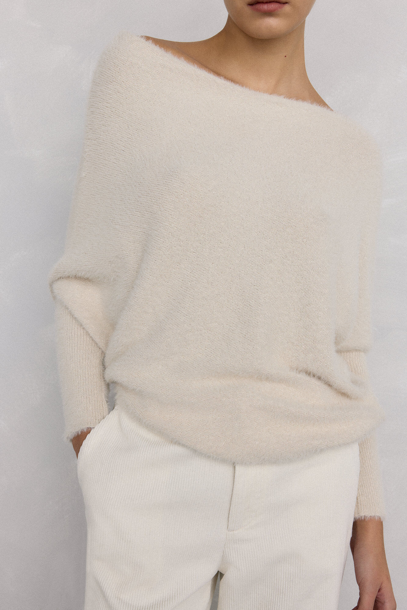 Pedro del Hierro Asymmetrical jumper with shiny yarn