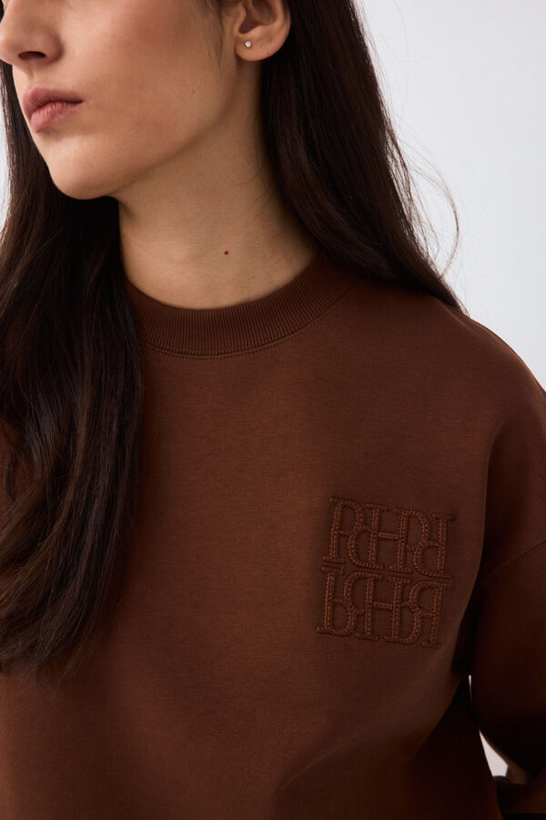 Pedro del Hierro Logo sweatshirt Brown