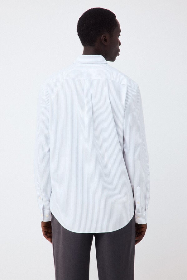 Pedro del Hierro Striped shirt Blue