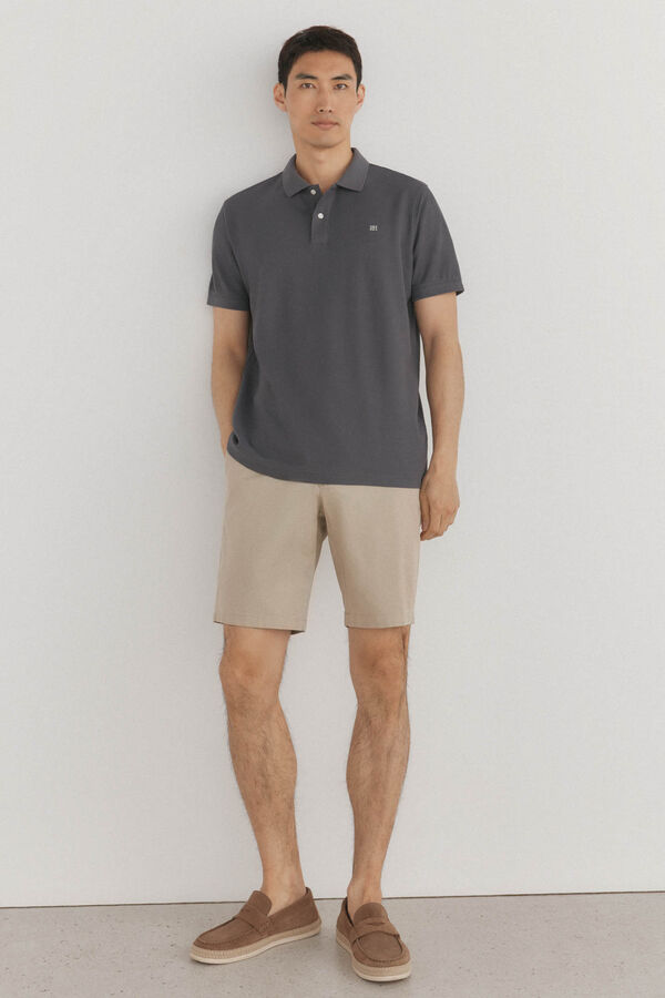 Pedro del Hierro Polo básico piqué Gris