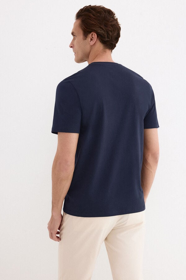 Pedro del Hierro Basic T-shirt Blue