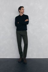 Pedro del Hierro Slim-fit print chinos pants Green