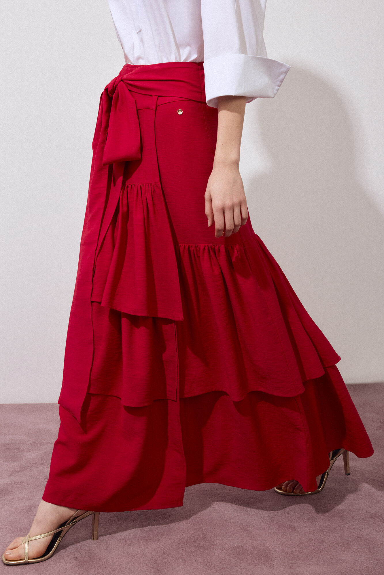 Pedro del Hierro Long ruffle skirt