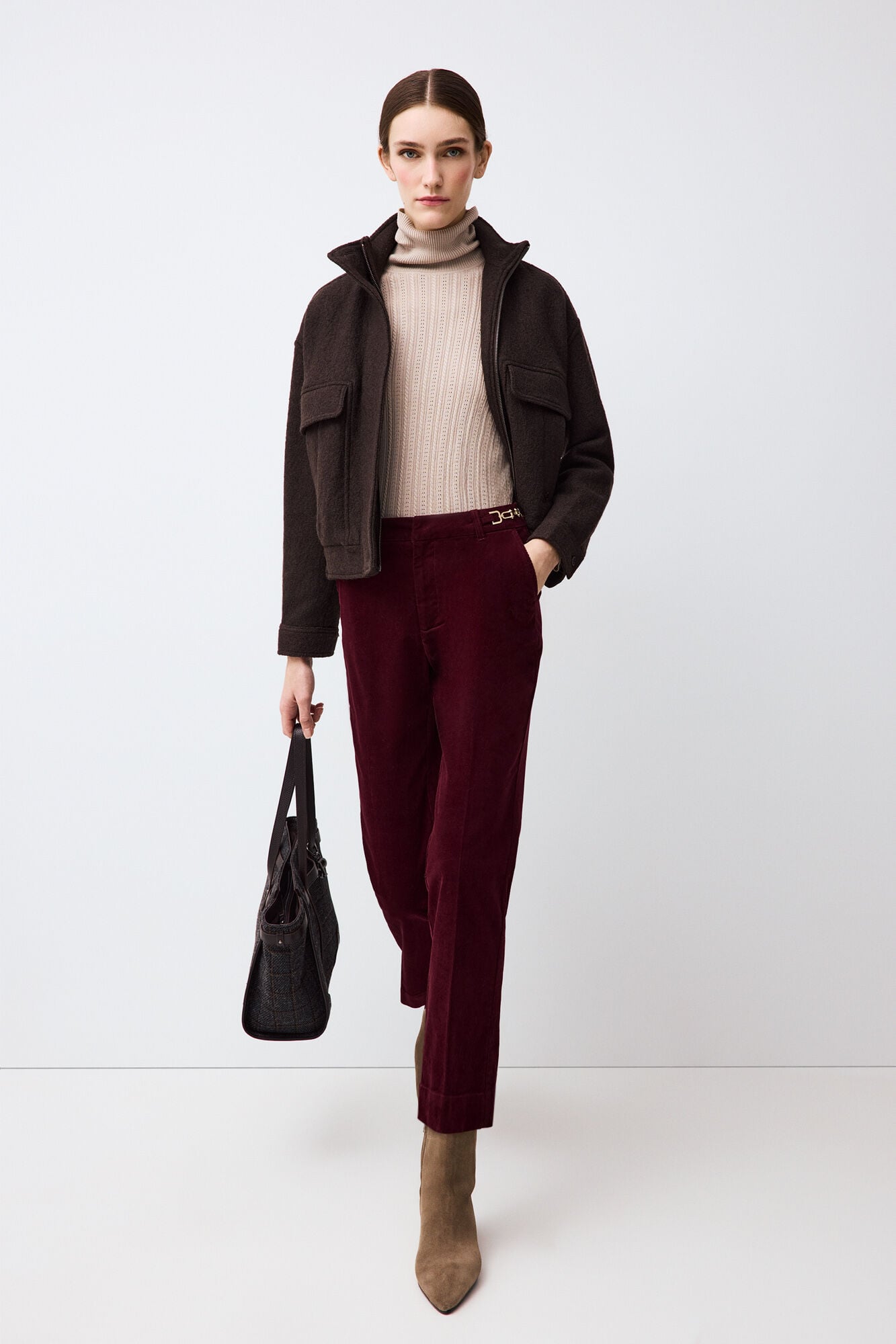 Pedro del Hierro Corduroy classic straight trousers