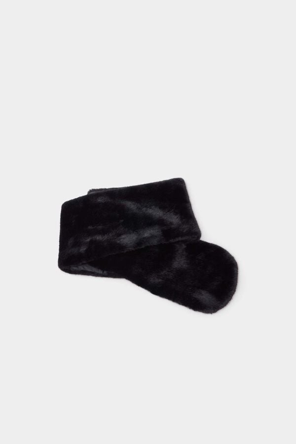 Pedro del Hierro Faux fur scarf Black