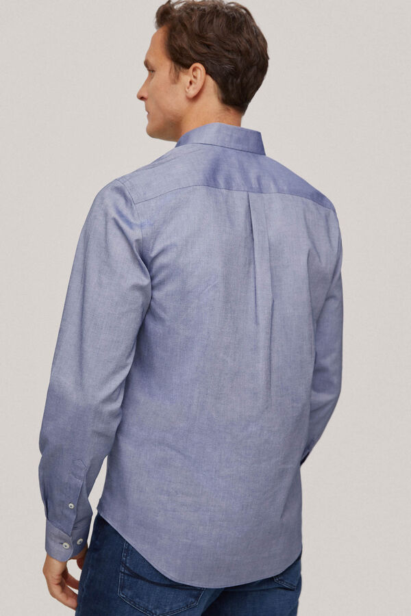 Pedro del Hierro Camisa lisa non iron + antimanchas Azul