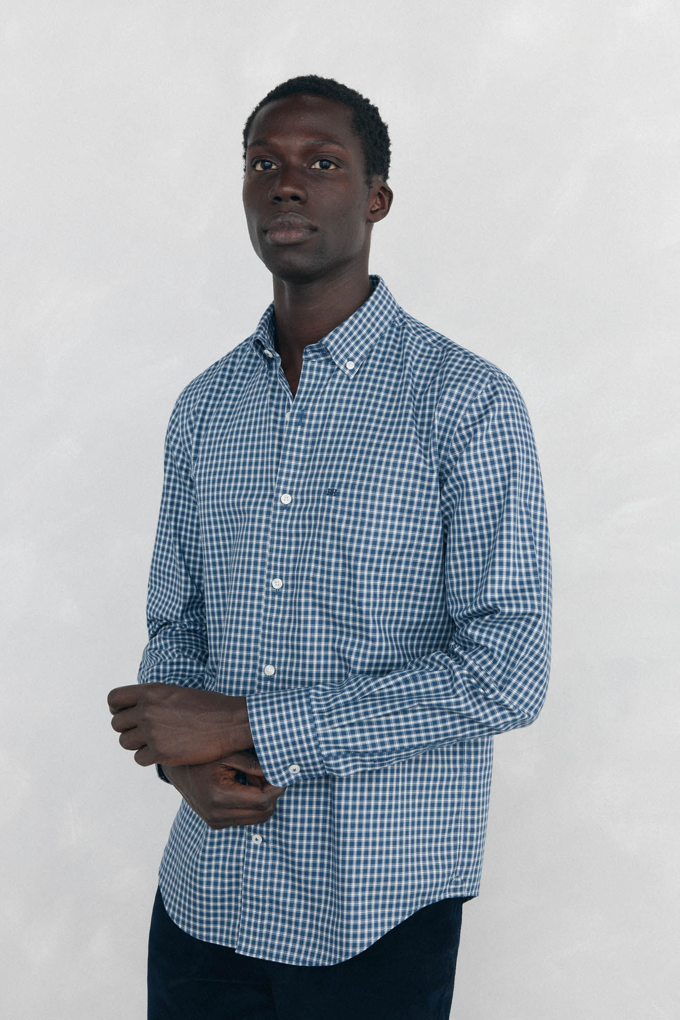 Pedro del Hierro Non-iron Oxford checked shirt