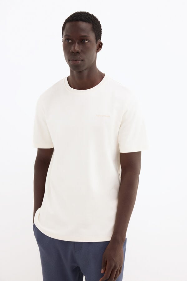 Pedro del Hierro Spanish cotton short sleeve T-shirt White