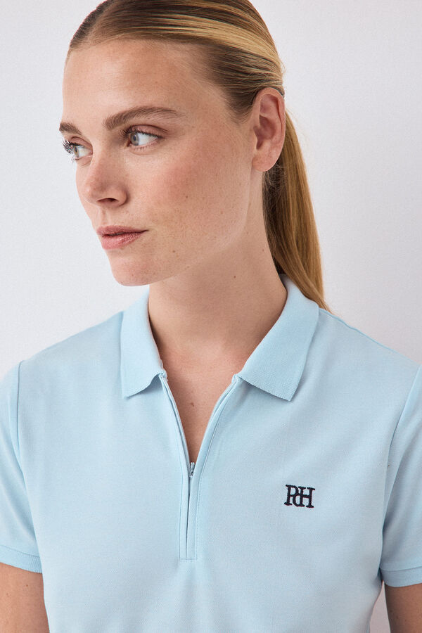 Pedro del Hierro Short sleeve polo shirt Blue
