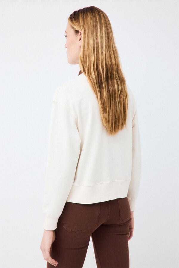 Pedro del Hierro Logo sweatshirt Ecru
