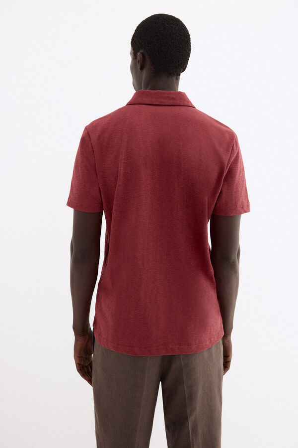 Pedro del Hierro Plain polo shirt Burgundy