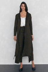 Pedro del Hierro embroidered straight pants Brown