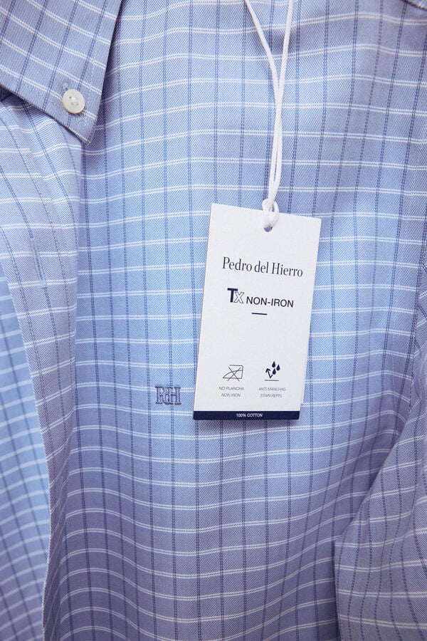 Pedro del Hierro Plaid shirt Blue