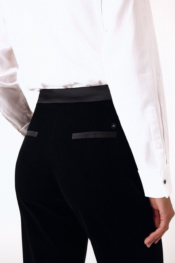 Pedro del Hierro Combined flare pants Black