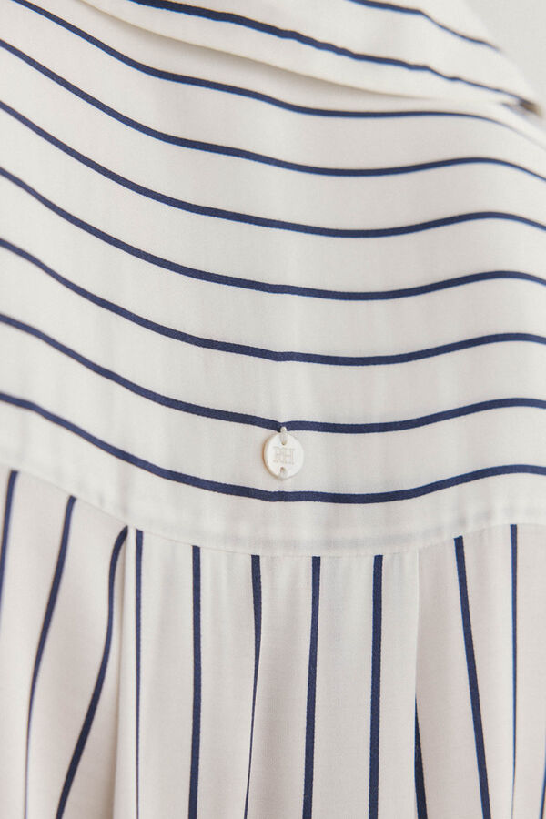Pedro del Hierro Flowing satin shirt  Blue