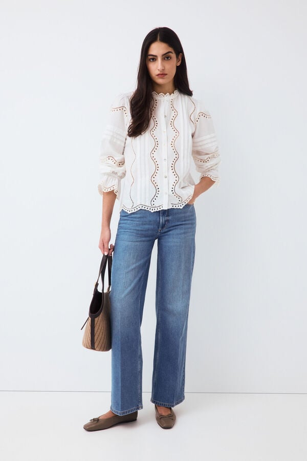 Pedro del Hierro Embroidered blouse White
