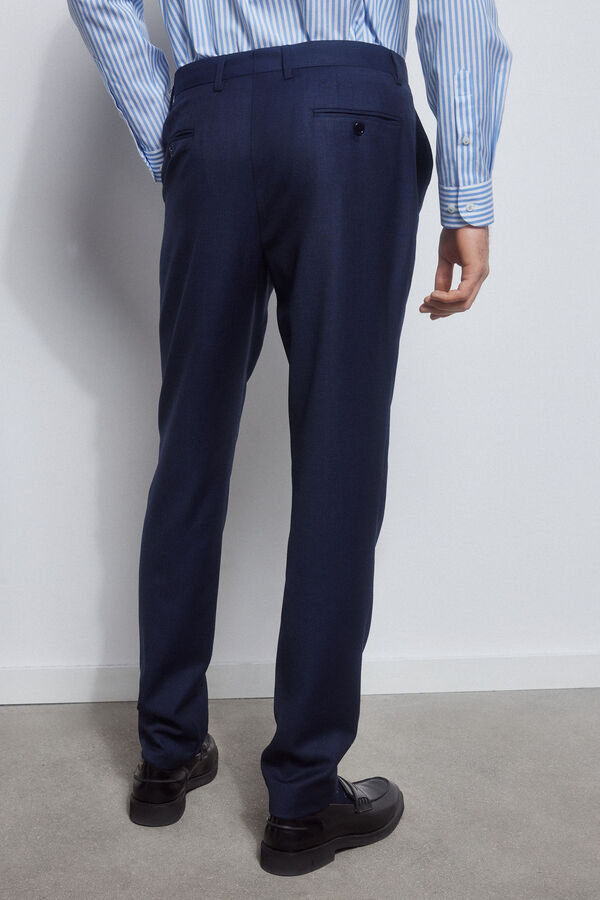 Pedro del Hierro Birdseye slim fit bi-stretch trousers Blue