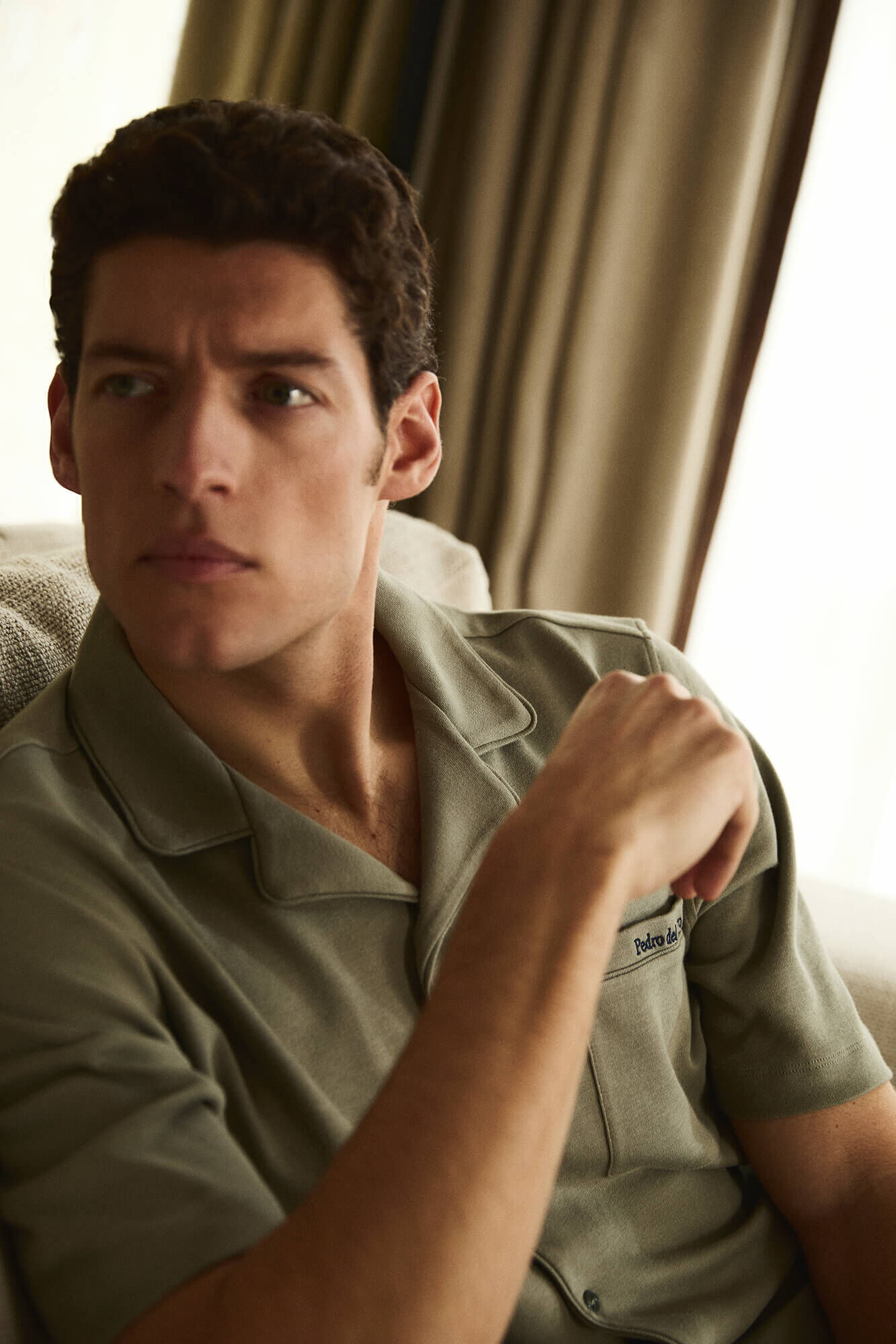 Pedro del Hierro Spanish cotton short sleeve pyjama shirt