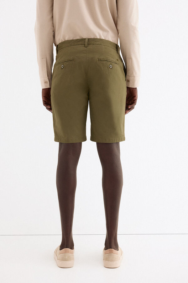 Pedro del Hierro Regular chino Bermuda shorts Green