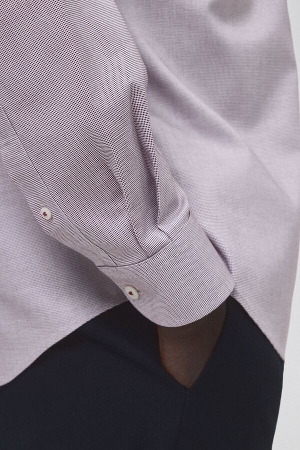 Pedro del Hierro Camisa vestir estructura non iron + antimanchas Burdeos