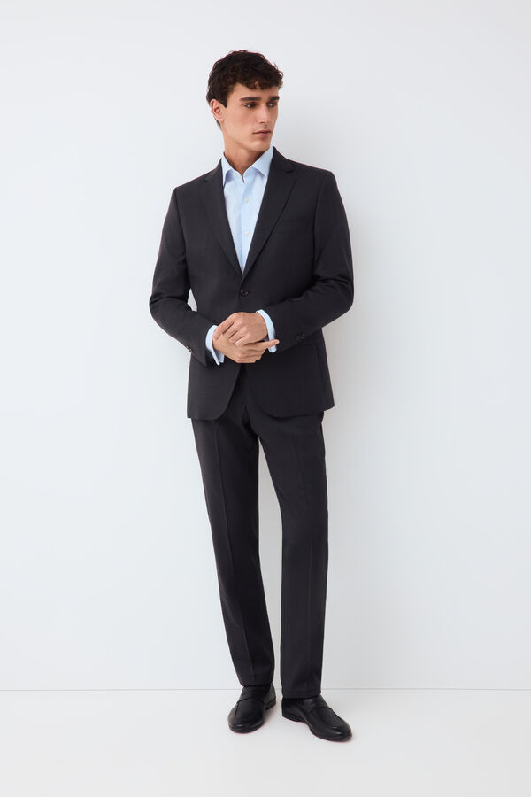 Pedro del Hierro Cal&ccedil;a de fato coordenada tailored b&aacute;sica Cizento