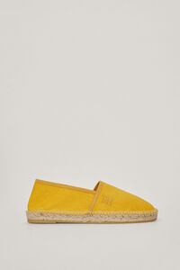 Pedro del Hierro Fabric and leather espadrille Yellow