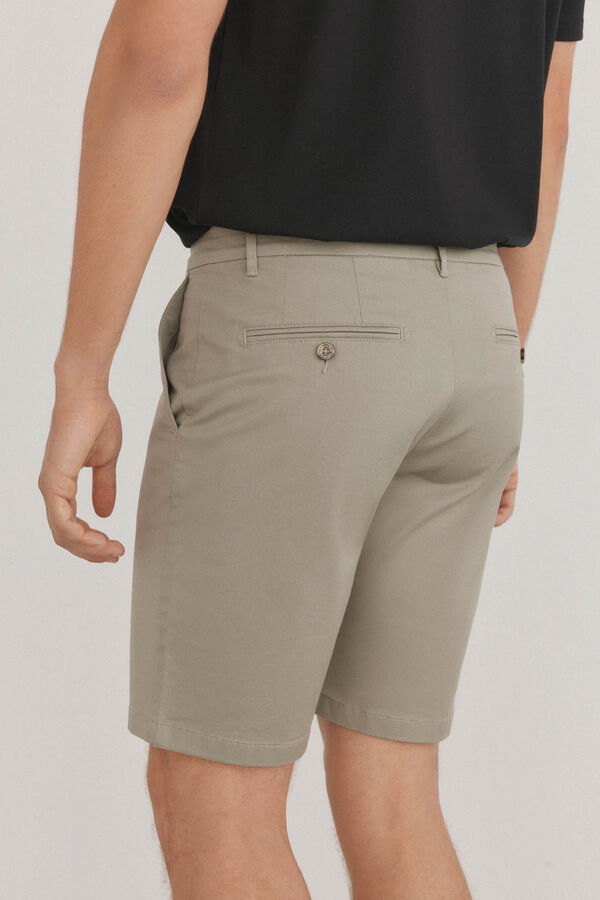 Pedro del Hierro Premium Flex chino-style Bermuda shorts  Green