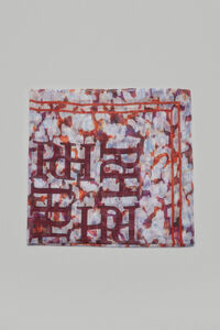 Pedro del Hierro Multicoloured logo print shawl Several