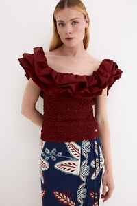 Pedro del Hierro Ruffled T-shirt