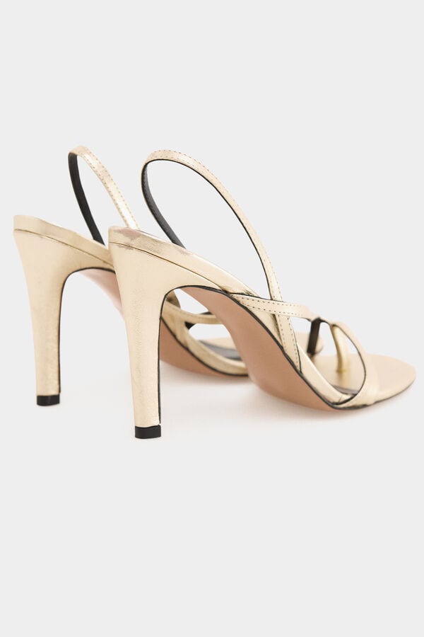 Pedro del Hierro Leather heeled sandal MBFW Yellow
