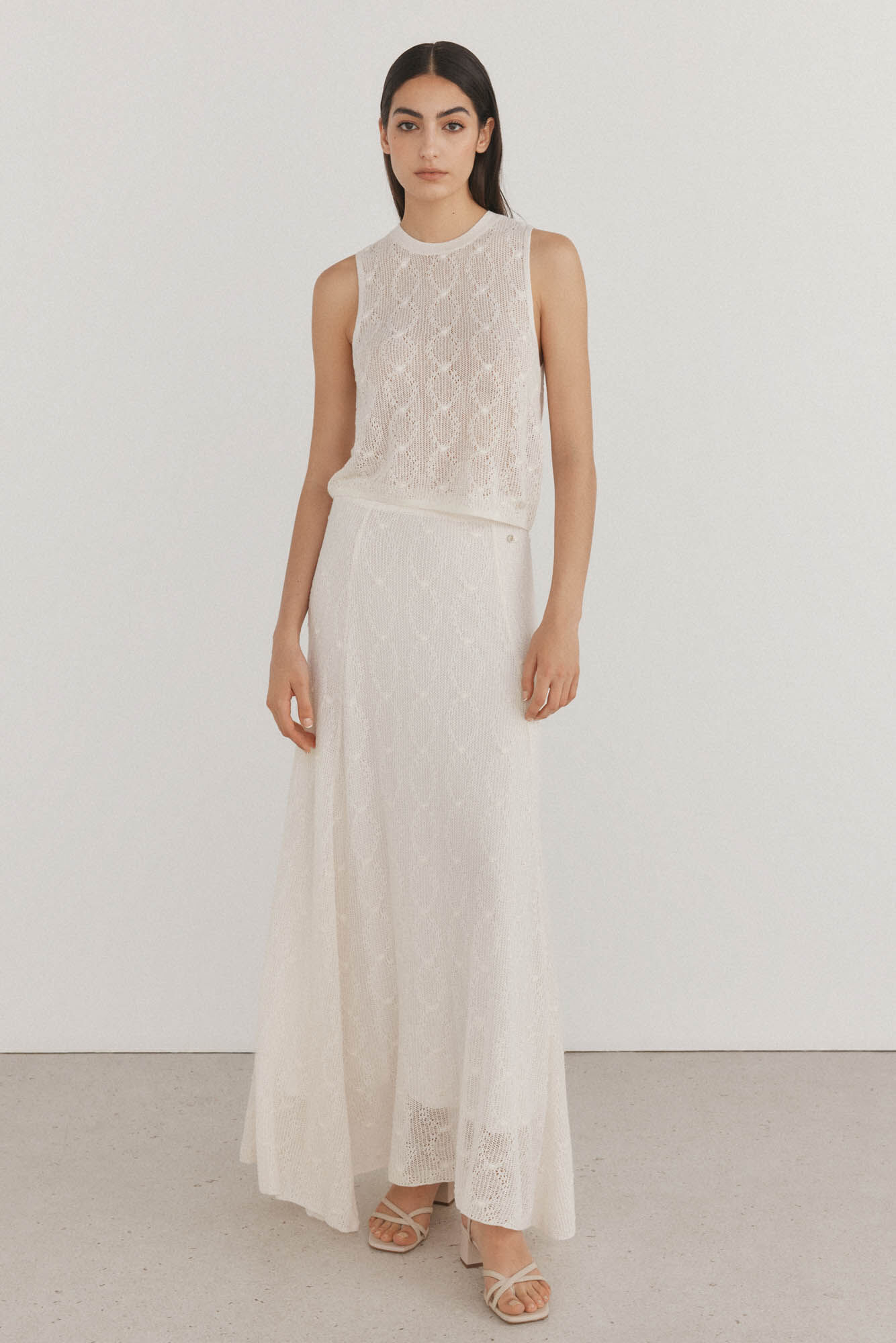 Pedro del Hierro jersey-knit structured knit skirt parade