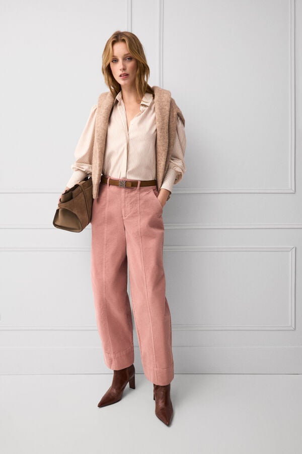 TFP by Tamara Falc&oacute; Striped shirt Coral
