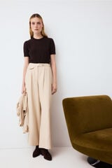 Pedro del Hierro Knit short sleeve top Brown