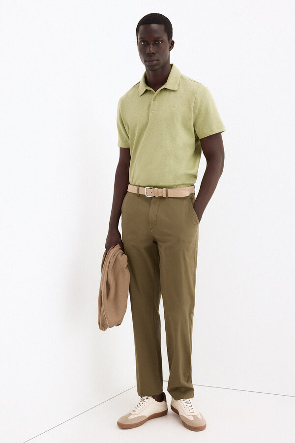 Pedro del Hierro Plain polo shirt Green