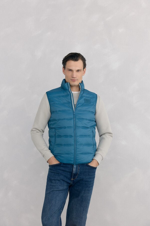 Pedro del Hierro Ultralight puffer gilet Turquoise