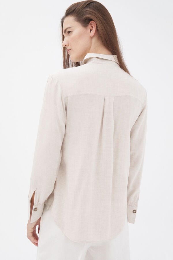 Pedro del Hierro Fluid viyella blouse Ecru