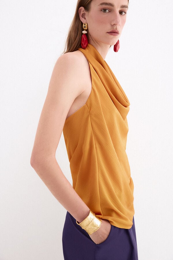 Pedro del Hierro Top halter desfile Amarelo
