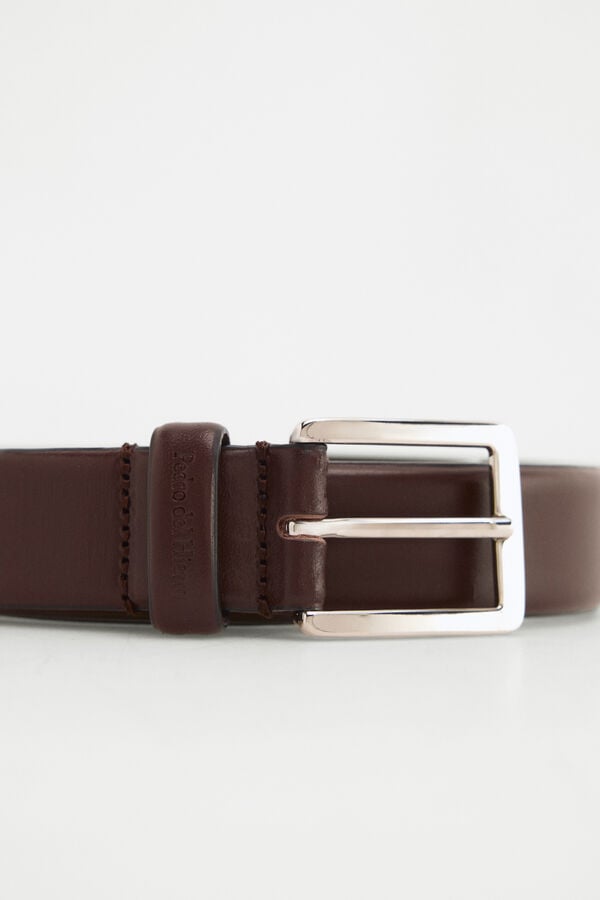 Pedro del Hierro Cinto de pele Marrom