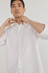 Pedro del Hierro Camisa oxford liso e icônica Branco