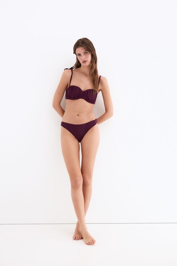 Pedro del Hierro Ruched bikini Burgundy